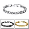 thumbnail image 2 of HOOUN Choose Hip-hop Women Men Jewelry Figaro Box Curb Chain Bracelet Stainless Steel-Gold, 2 of 7