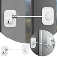 thumbnail image 4 of 2PCS Fridge Lock, Upgraded Refrigerator Lock for Freezer, Cabinets and Drawers, Air Fryer, Closets, Windows, Doors, Durable ABS with Backing, No Tools Needed, 4 of 7
