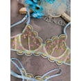 thumbnail image 3 of Light Blue Floral Lace Lingerie Set (BLUE, S), 3 of 5