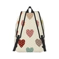thumbnail image 3 of Balery Heart Polka Dot Vintage Canvas Backpack for Men and Women - Large Capacity, Durable Travel Laptop Bag for School, Work, Hiking, and Outdoor Activities, 3 of 7