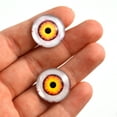 thumbnail image 6 of Nightmare Clown Yellow and Orange Glass Doll Eyes, 6 of 8