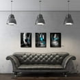 thumbnail image 4 of Turquoise Wine Wall Art for Kitchen Teal Wall Decor Living Room Gray and Black Wine Glass Canvas Pictures Dining Room Art Wall Decor Casks Posters Family Bar Modern Home Decorations 12x16" 3 Piece/Set, 4 of 6