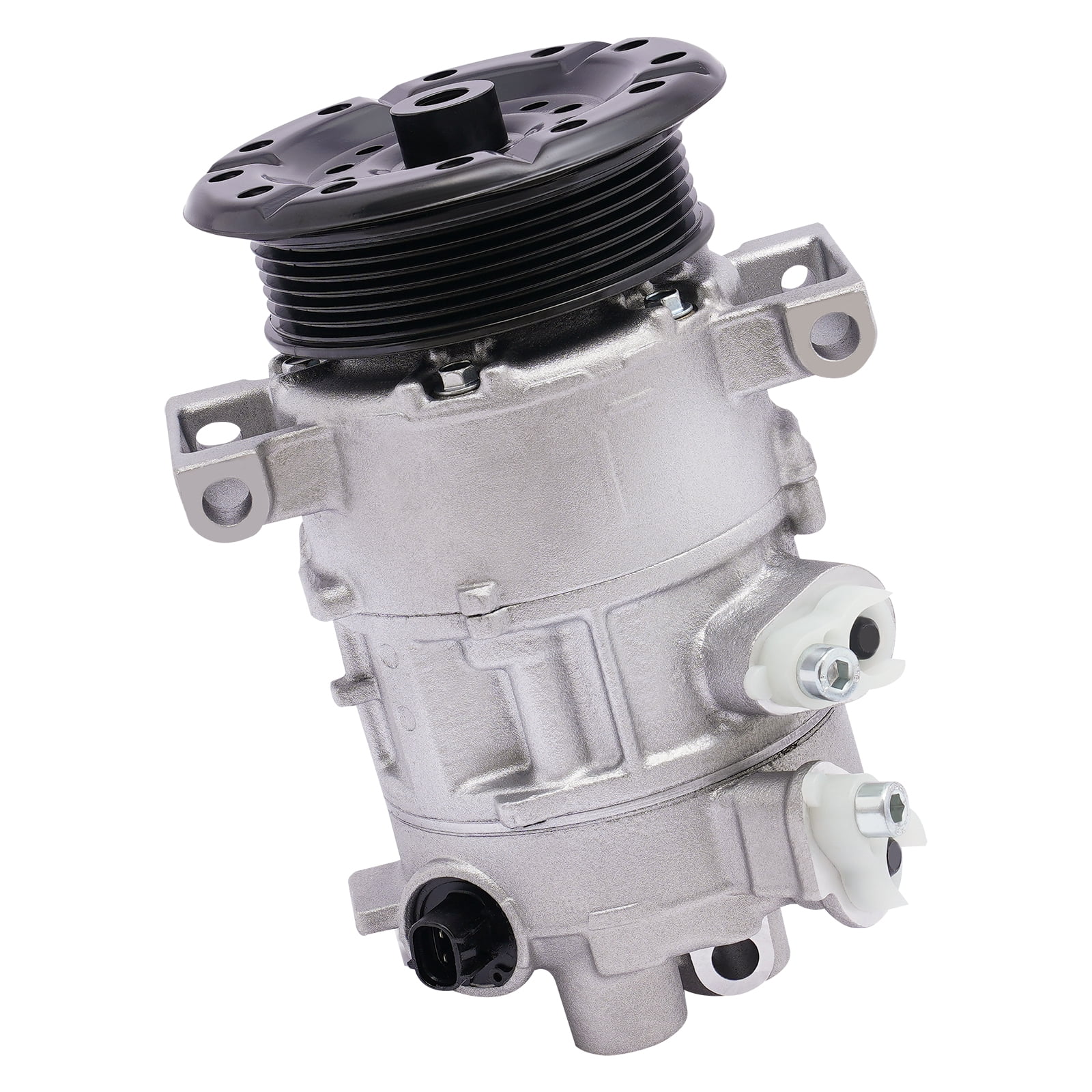 12V A/C Compressor for Dodge Caliber & Jeep Compass/Patriot, 6 Pulley Grooves, PAG 100 Oil, 45W Power, Low Noise, Direct Fit