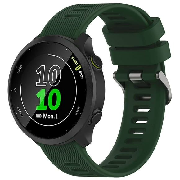Topperfekt Correa Compatible Con Garmin Forerunner 55 Correa De Repuesto De Silicona Suave De 20 Mm Para Gear Sport/S2 Classic/Forerunner 158/Garmin Venu/Sq Vivomove Hr (Verde Oliva)