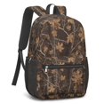 thumbnail image 2 of Camo and Deer Brown Pattern 17" School Backpacks for Teens,Waterproof Oxford Fabric,S-Shape Padded Straps for School,Travel,Hiking,Camping, 2 of 6