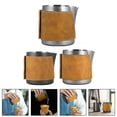 thumbnail image 3 of Coffee Milk Frothing Pitcher Cup Jug Espresso Stainless Steel w/ Leather Sheath, 3 of 10