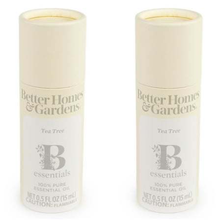 Better Homes & Gardens 100% Pure Essential Oil: Tea Tree, 15mL, 2-Pack