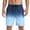 Blue, variant on Mens Quick Dry Shorts Light Blue Ombre, Polyester Athletic Swim Trunks with Elastic Waist for Beach, Lounge, Vacation, Sizes S-XXXL,Size S