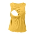 thumbnail image 4 of Breastfeeding Tank Top - Pregnancy Nursing Camisole, Modal Layering Base for Moms | Yubnlvae | Breastfeeding Vest Pregnant Women's Suspender Pregnancy Specific (Yellow | M), 4 of 8
