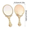 thumbnail image 3 of EBCUE Handheld Mirror Hand Held Mirror with Handle Small Travel Packet Compact Mirrors Vintage Decorative Makeup Cosmetic Purse Mirrors for Girls Women Gold, 3 of 6