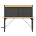 thumbnail image 4 of Craftian Adjustable Workbench with Pegboard,2-Tier Heavy Duty Work Table with Wheels, 4 of 11