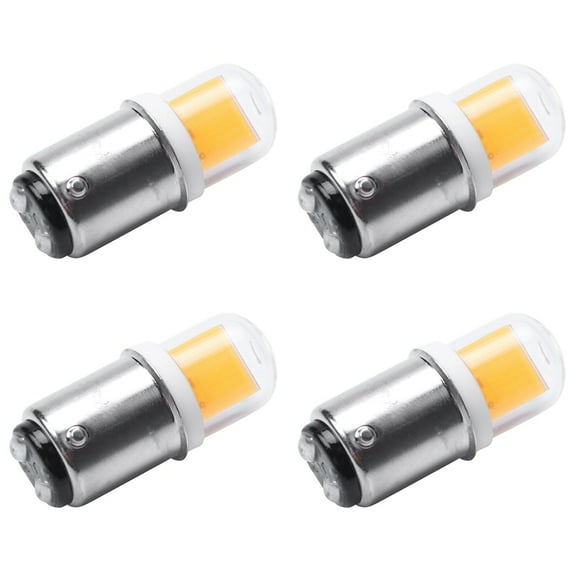 4X BA15D Led Light Bulb 3W 110V 220V AC Non-Dimming 300 Lumens COB 1511 Led Lamp White Warm White (Warm White)
