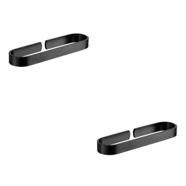 ZheElen Towel Rack Without Drilling Easy Installation Space-saving Stylish Finish Bathroom Towels Rack black 300mm 2Set