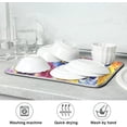 thumbnail image 7 of GZHJMY Microfiber Dish Drying Mat Absorbent Dish Draining Mat Large Size 18 x 24 Dishes Drainer Mat for Countertop s XXL Size The Garden Tricolor Pansy FlowerCoffee Mat, 7 of 7