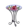 thumbnail image 1 of Bañera Solar Orb de cristal floral con forma de colibrí y soporte, 1 of 5
