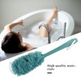 thumbnail image 1 of Bath Brush Long Handle Non-slip Shower Sponge Foaming Scrub Ball Back Scrubber Foaming Scrub Tool, Blue, 1 of 8
