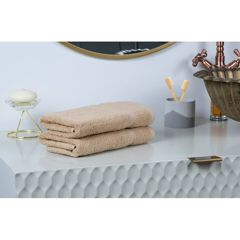 Living Fashions 8 Pack Towel Set - 2 Bathroom Towels, 2 Hand Towels, 4 Wash Cloths Bathroom Set - Plush & Absorbent 100% Ring Spun Cotton Bath Sets