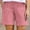 #0214-Pink, variant on TaTaai Womens Linen Blend Elastic Waist Shorts with Pockets Loose Casual Beach Bottoms for Summer Daily