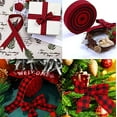 thumbnail image 2 of 5 Pcs Checkered Plaid Ribbon, Gingham Design for Floral, Craft, Holiday Decoration 6.3CM WIDE, 2 of 3