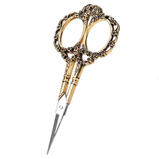 Tijeras De Costura Con Patrón De Flores Vintage, Tijeras De Sastre De Acero Inoxidable Para Bordado, Tijeras De Costura Pequeñas Y Afiladas, Tijeras De Costura De Acero