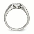 thumbnail image 2 of Stainless Steel Polished Round CZ Ring Size 9, 2 of 7