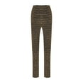 thumbnail image 4 of YYDGH Women's Stacked Leggings Striped Fuzzy Knitted Extra Long Pants High Waisted Skinny Flare Pants Streetwear Brown Brown, 4 of 6
