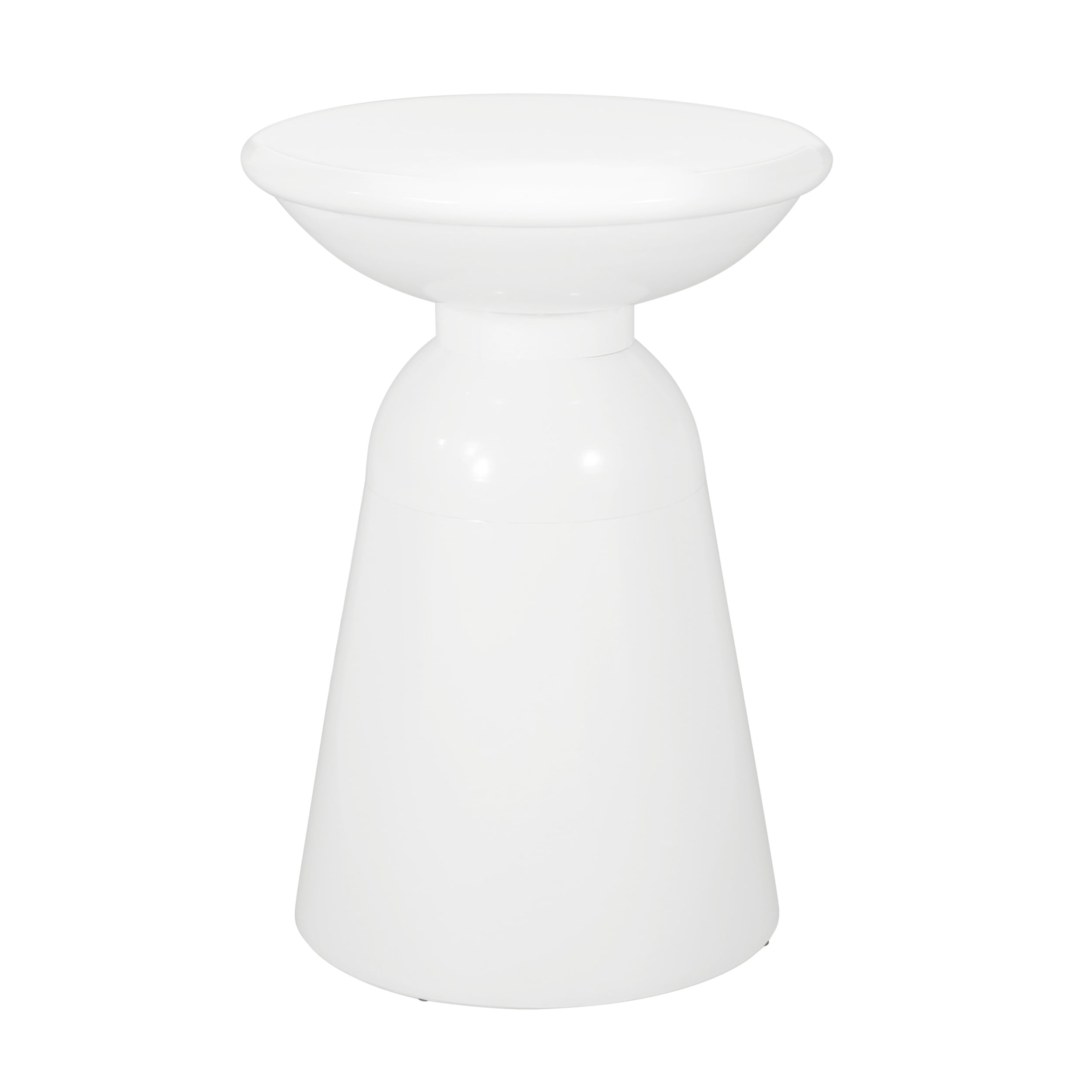 Aston Metal Outdoor Side Tables, Set of 2, White