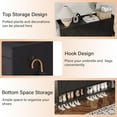 thumbnail image 7 of 4-Tier Shoe Cabinet with Flip-Up Doors - Freestanding Slim Organizer, Hidden Storage for Entryway/Hallway, Black, 7 of 7