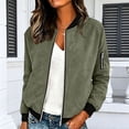 thumbnail image 6 of ShomPort Women's Casual Jackets Long Sleeve Zip up Lightweight Windbreaker Coat Trendy Outerwear with Pockets, 6 of 7