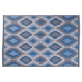 thumbnail image 3 of CC Home Furnishings 48" x 72" Blue and Gray Ikat Pattern Outdoor Patio Rectangular Area Throw Rug, 3 of 6