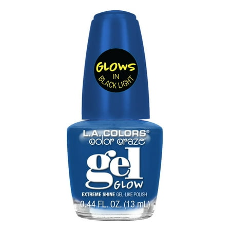 L.A. Colors Gel Shine Nail Polish (Glow in Blacklight), Underworld, 0.44 fl oz