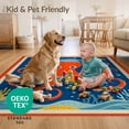 thumbnail image 4 of ODIKA 8'x10' Ultra-Soft Area Rug, Octopus Koi Cartoon Pirate Tentacle Nautical Creature Bathroom None Washable, Bare feet friendly, Silk-Touch for Bedroom, Under Sectional, 4 of 7