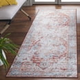thumbnail image 2 of SAFAVIEH Tucson Caroline Oriental Machine Washable Runner Rug, Turquoise/Rust, 2'6" x 8', 2 of 7