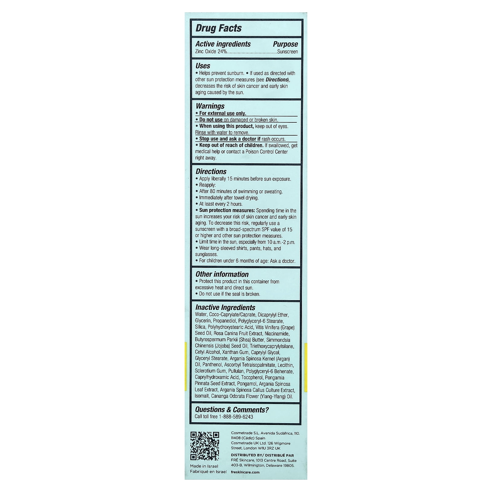 Fre Protect Body, 100% Mineral Sunscreen, SPF 50, 3.38 fl oz (100 ml)