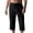 Black, variant on Ixbnca Mens Casual Capri Pants Lightweight 3/4 Shorts for Men Summer Beach Vacation Pants with Pockets