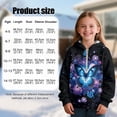 thumbnail image 7 of Pzuqiu Blue Butterfly Boy's Hooded Sweatshirts Unique Design Comfortable Long Sleeve Kids Warm Fleece Fall Outfits Fashion Clothing Casual Clothes for Boys 8-9, 7 of 7