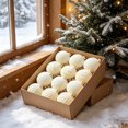 thumbnail image 5 of 12 Pcs Velvet Christmas Ball Ornaments, Flocked Christmas Tree Decoration Plastic Balls Xmas Decorative Hanging Ornaments Set, 5 of 6