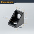 thumbnail image 3 of POWERTEC 10 Sets Corner Bracket Connector w/ Slide-in T-Nuts – Fits T-Slot and V-Slot Profile Aluminum Extrusion, Ideal for CNC Machines, 3D Printers, Custom Enclosures, and More (74005N), 3 of 7