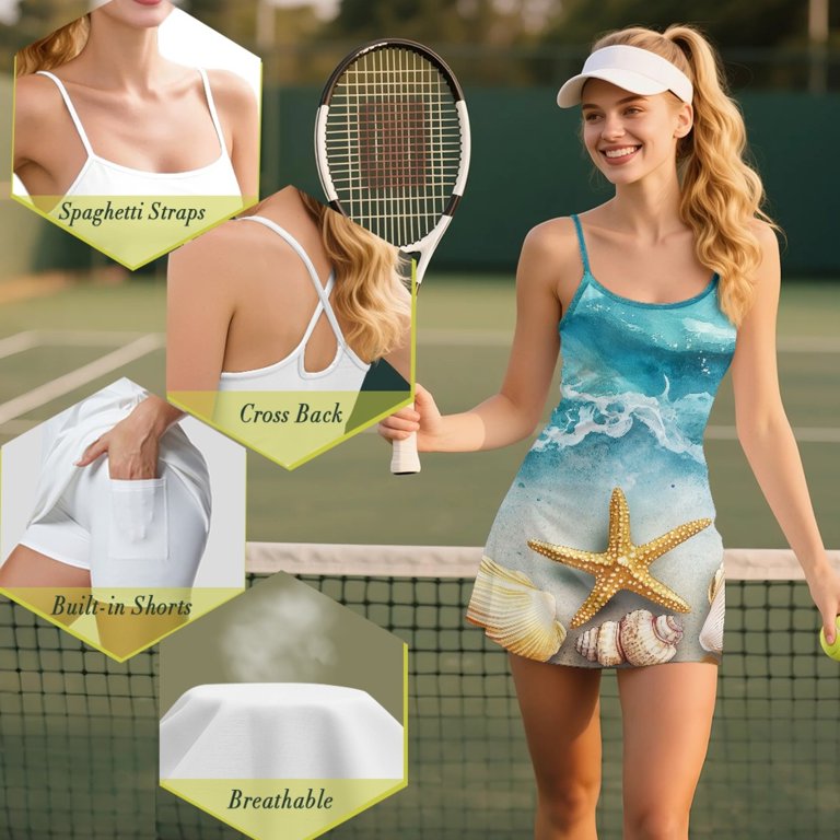 dress sportswear short Essential Dress With Built-In Shorts - Black