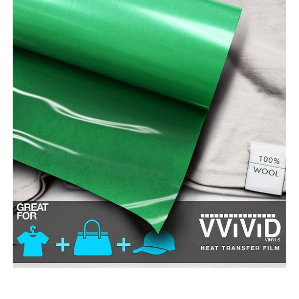 Green Iron On Letter Heat Transfer Paper Vinyl Decal Roll HeavyDuty HTV Film 12" x 3ft (36