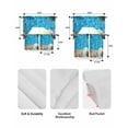 thumbnail image 6 of Coastal Ocean Kitchen Curtains Sets 36 Inch Length with Valance, Blue Sea Pool Slippers Straw Hat Starfish Swag Valances and Tiers Curtain Set Drapes Swag Curtains for Living Room, Bathroom, Bedroom, 6 of 6