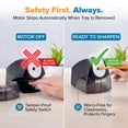 thumbnail image 5 of Bostitch Personal Electric Pencil Sharpener, HHC Cutter Tech, Stall-Free Motor, High-Capacity Tray, 5 of 7