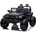 thumbnail image 1 of EastVita 24V Kids Ride on Electric Car with Remote Control 2 Seats 20" Extra Large Seat Wide Truck  Wheels Vehicle Front Storage Bottle Holder Central Control Horn Bluetooth USB, 1 of 11