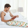 thumbnail image 4 of Uemuo Undersea Animals Pattern Men's Wide Leg Palazzo Lounge Pants with Pockets Light Weight Loose Comfy Casual Pajama Pants-Large, 4 of 9