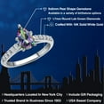 thumbnail image 2 of Gem Stone King 10K White Gold Green Mystic Topaz and E - F Lab Grown Diamond Engagement Ring for Women | 1.80 Cttw | Pear Shape 9X6MM | Gemstone November Birthstone | Size 8, 2 of 6