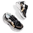 thumbnail image 5 of LUCKY STEP Fashion Colorblock Chunky Sneakers Retro Dad Walking Shoes,Black/White,Womens, 5 of 5