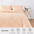 thumbnail image 2 of Shatex Tufted Queen Size Bed-in-A-Bag Comforter Bedding Set- 7 Piece Queen All Season Bedding Comforter Set, Ultra Soft Polyester Bedding Comforters- Rhombus Pattern, Beige, 2 of 6