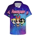 thumbnail image 5 of The Powerpuff Girls Casual Short Sleeve Shirt Lapel Collar Shirt Summer Beach Shirt 7XL, 5 of 8