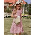 thumbnail image 4 of Arshiner Girls Summer Dresses Tie Back A-Line Swing Midi Dress with Pockets, 4 of 6