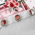 thumbnail image 4 of Castle Fairy Teens Pink Vintage Truck Black Out Curtains,Romantic Floral Rose Love Heart Curtains Pack of 2 (42x63 Each),Happy Valentine's Day Bedroom Curtains,Ultra Soft Home Decor, 4 of 6